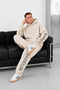 Unisex Women's and Men's Oversized 3-Yarn Hooded Sweatshirt and Baggy Sweatpants with Printed Sleeves and Legs - 2