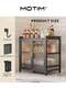 Kitchen Storage Cabinet with Double Magnetic Doors Freestanding Metal Storage Cabinet for KitchenDining RoomLiving Room - 2