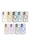 iPhone 16 Plus Case Magsafe Transparent Back Face Camera Raised Silicone Cover - 5