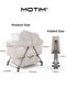 2 in 1 Portable Movable Crib Foldable Baby Bassinet with Mosquito Shade Net Storage Basket and Memory Foam Mattress Khaki - 3
