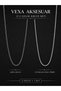 2-Piece Steel Necklace Set 316L Tarnish-Resistant Steel Barley and Round King Knitted Chain