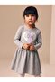 Girl's Front Sequin Embroidered Combed Cotton Dress Grimelange