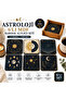 Astrology Themed Set of 6 Mdf Coasters – Decorative Coasters with Zodiac, Moon, and Star Patterns, Uv Printed