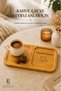2-Compartment Laser-Engraved Bamboo Coffee Presentation Stand with My Dear Wife Written on It - 2