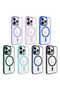 iPhone 14 Pro Max Case Magsafe Transparent Back Face Camera Raised Silicone Cover - 4