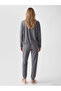 Timeless Clothing & Timeless Choices Zero Roba Collar Printed Women's Pajama Set - 5