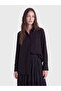Texx Store Quality Lcw Modest Black Polka Dot Satin Women's Shirt Tunic - 2