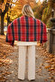 Plaid Pattern Long Winter Shawl 190X70 cm - 3