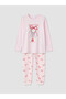 Esvab • Modern & Seçkin Printed Zero Roba Collar Girls' Pajama Set - 3