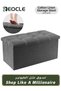 Folding Storage Ottoman Bench for Living Room Foot Rest Seat Storage Bench Footrest Stool with Padded Seat for Bedroom Linen Fabric Chest Padded Seat Holds up to 350lbs (76*38*38CM)