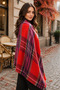 Plaid Pattern Long Winter Shawl 190X70 cm