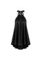 Turtleneck Back Cutout Detailed Satin Women's Mini Dress 52125051 - 3