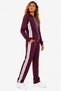 Women's Cotton Hooded Stripe Detailed Zippered Tracksuit Set Cherry Rotten-8525 - 2