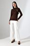 Women's Modal Buckle Draped Long Sleeve Blouse - 3