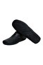 Black Color Laceless Genuine Leather Men's Shoes - 3