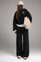 Unisex Women's and Men's Chest Printed Oversize 3 Thread Hooded Sweatshirt and Baggy Sweatpants - 3