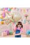 Mermaid Concept Balloon Set 3 Years Old - 17 Piece Extra Large Size Retro Balloon Sea Horse and Whale Foil Balloon Set Birthday Party Decoration Set - 5
