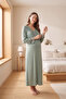 Mirella Maternity and Postpartum Lace Detailed Nightgown Suitable for Breastfeeding - 5