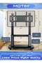 Mobile TV Stand with Wheels Height Adjustable Rolling TV Cart for 32-75 inch Screens Universal Stand with Shelf (Max VESA 600x400mm) - 8