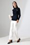 Women's Modal Buckle Draped Long Sleeve Blouse - 3