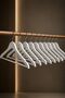 6-Piece White Wood Look Plastic Clothes Hanger Garment and Clothing Hanger - 2