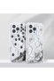 iPhone 16 Pro Max Case Liquid Glitter Patterned Magsafe Camera Raised Silicone Cover - 4