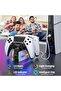شاحن من يسماكس بتقنية USB، قاعدة شحن لذراع تحكم بلاي ستيشن 5 مع 9 أضواء RGB، متوافق مع PC - 4