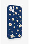 Daisy Pearl Pattern Silicone Case Compatible with iPhone 14 Plus/15 Plus - 3