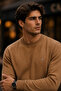 Men's Caramel Basic Crew Neck Relaxed Sweatshirt