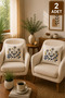 2 Piece Punch Cushion Cover 43X43 cm – Decorative Embroidered Cushion Set