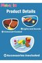 20 Pcs Kids Play Kitchen Kit for Kids, Play Food Set with Induction Stove and Rich Kitchen Accessories, Color-changing Frying Oven, Emulational Induction Cooktop, 4 AA Batteries Required(Not I - 7