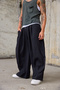 Men's Pleated Cuffs with Ribbed Detail Loose Shalwar Trousers - 4