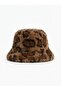 Women's Winter Leopard Patterned Plush Beanie Hat - 2