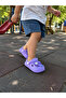 Girl's Lilac Figured Closed-Toe Slippers