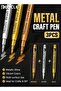 3PCS Metallic Marker Pen Set with Shimmering Ink Effect Permanent Waterbased Markers with Smooth Application for Scrapbooking Fabric Art and Design Projects