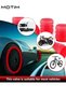 8 Pcs Luminous Valve Caps Tire Valve Stem Covers for Car Truck Motorcycles Bike Red And 1 Pcs Digital Car Tyre Inflator Air Compressor 150PSI DC12V Air Pump 9.84FT Cord with Digital Display - 8