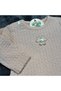 Girl's 2-Piece Set of 4 - Bodysuit+Overalls+Bib+Bandana - 100% Natural Cotton - Mink&Ecru - 7