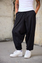 Men's Patterned Shalwar Trousers with Elastic Waist and Cuffs