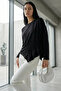 Gülseli Women's Pleated Asymmetrical Cut Blouse - 3