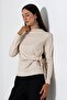 Women's Modal Side Buckle Draped Long Sleeve Blouse - 7