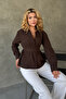 Women's Belted Double Breasted Collared Long Sleeve Stylish Shirt Blouse - 3