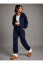 Women's Oversize Hooded Zip-Up Tracksuit Set – Sweatshirt & Jogger Pants - 2