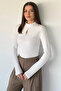 Women's Front Window Detailed Self-Patterned Blouse - 2