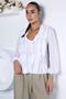 V-Neck Ruffle Blouse - 3