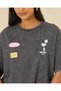 Women Charcoal Peanuts Oversized T-Shirt - 4