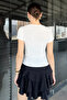 Women's Square Neck Wrinkled Blouse - 4