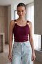 Women's Accessory-Detail Flexible Knitted Fabric Strap Blouse - 4