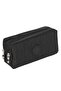 Relaxion-124 Two-Compartment Clinker Fabric Pencil Case School University Bag Black