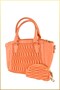 Loca Women's Wallet Hand and Shoulder Bag with Keychain Accessory - Orange - 2