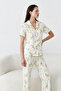 Regular V-Neck Casual Multi-Color Pajama Set - 6
